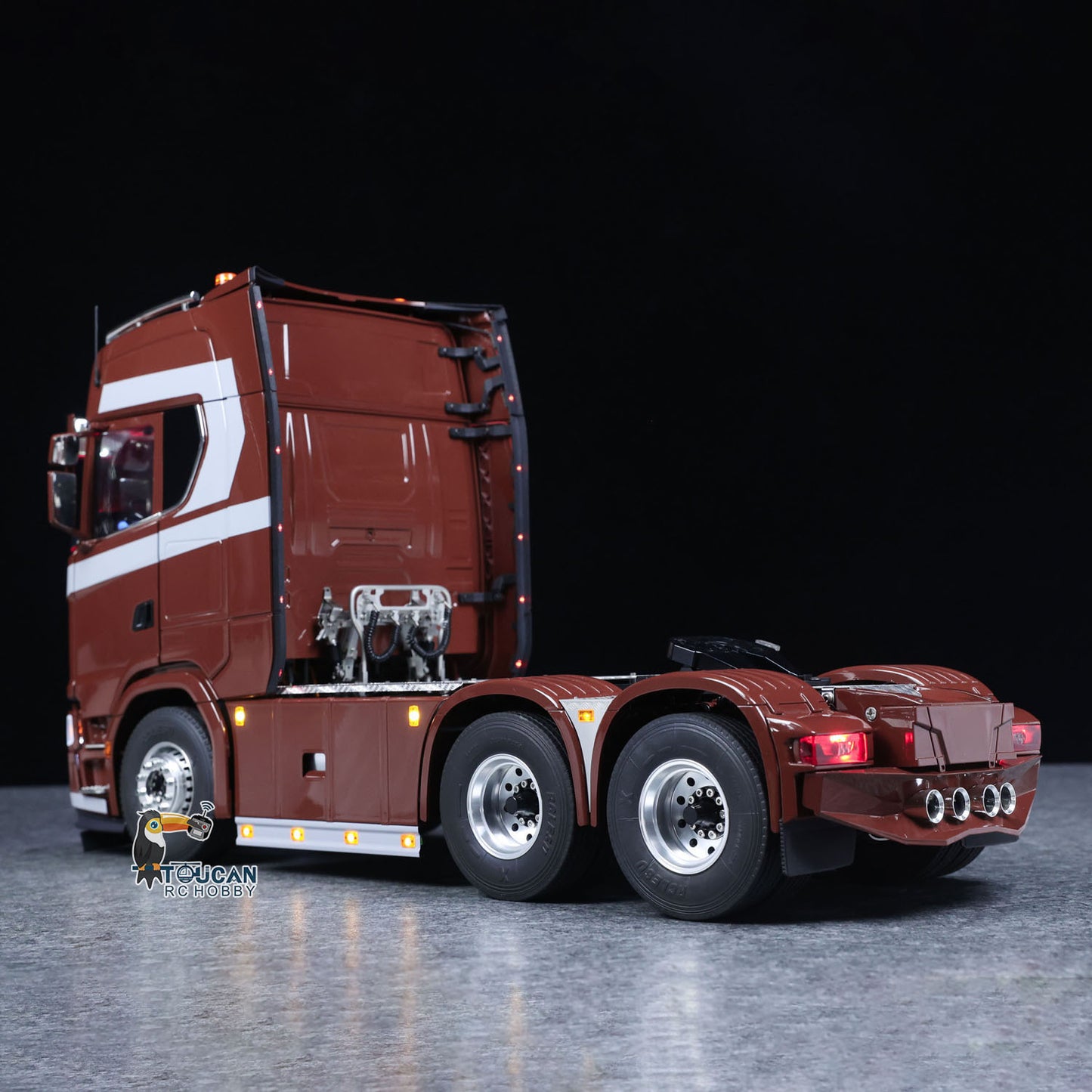 TOUCAN 1/14 Remote Control Tractor Truck 770S 3Speed 6x2 Metal Chassis Axle Lock RC Lorry Vehicle Flysky ST8 Radio RTR Model