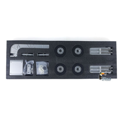 TOUCAN RC HOBBY 1/14 Double E Metal 2 Axels Low Trailer Flatbed E012 001 for Remote Control Tractor Truck E113 RC Lorry Car Model Upgrade Parts