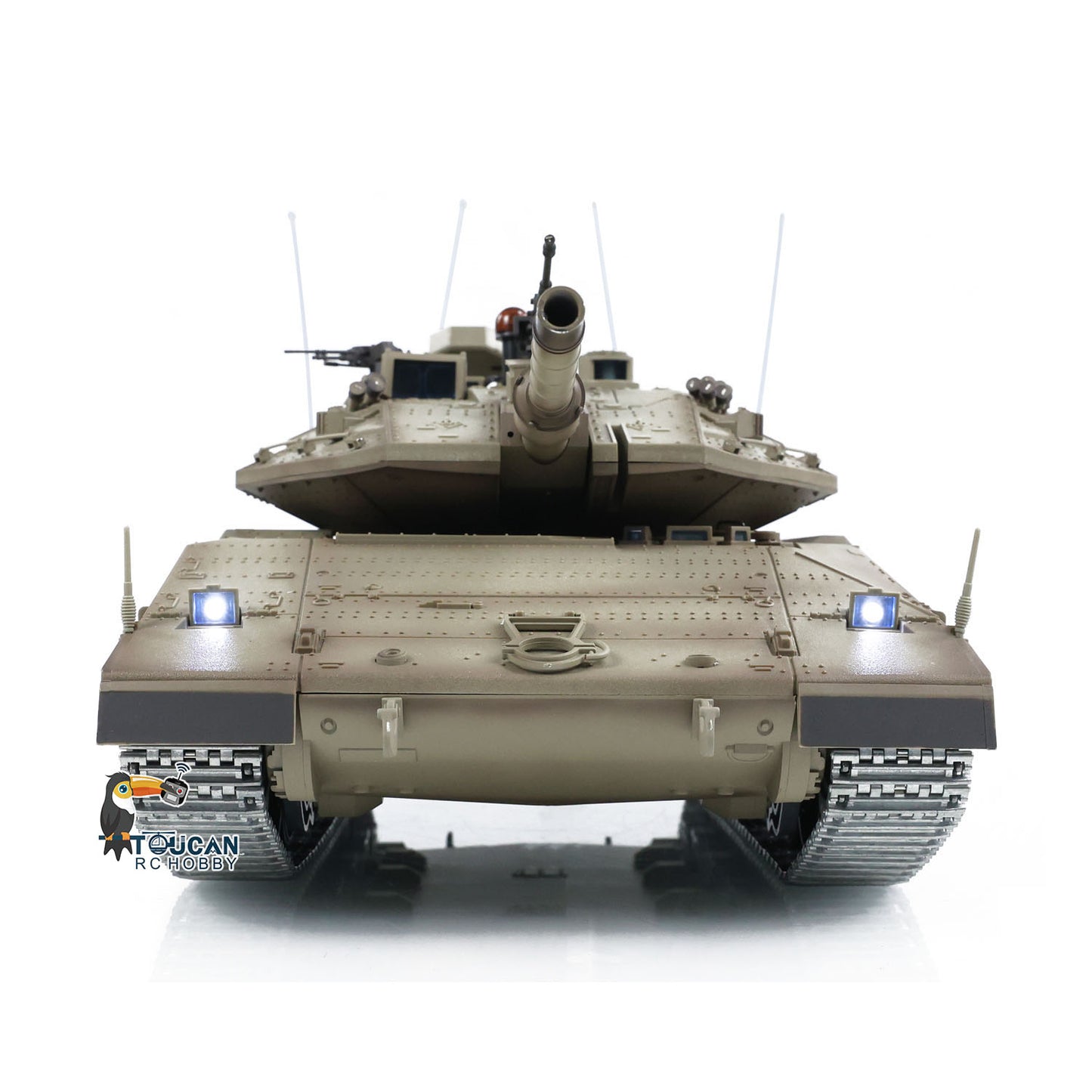 1/16 RC Tank Heng Long Merkava MK IV 3958 Remote Control Battle Tank Upgraded Metal Sprockets Smoke BB Shooting Dual Battery
