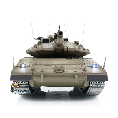 1/16 RC Tank Heng Long Merkava MK IV 3958 Remote Control Battle Tank Upgraded Metal Sprockets Smoke BB Shooting Dual Battery