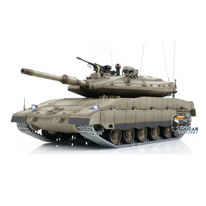 1/16 RC Tank Heng Long Merkava MK IV 3958 Remote Control Battle Tank Upgraded Metal Sprockets Smoke BB Shooting Dual Battery