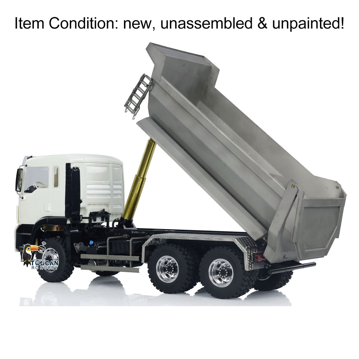LESU TGS Cabin 1/14 8*8/6*6 Metal RC Dumper Truck Hydraulic Contruction Vehicle 540 Brushed Motor Light Sound for Professional Model Hobbyists