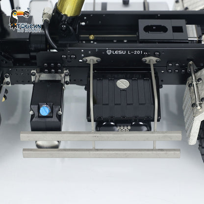 LESU Metal 1/14 6*6 Front Cylinder Hydraulic Dumper Truck Tipper Sound LED Light Motor Battery & Radio System & Charger