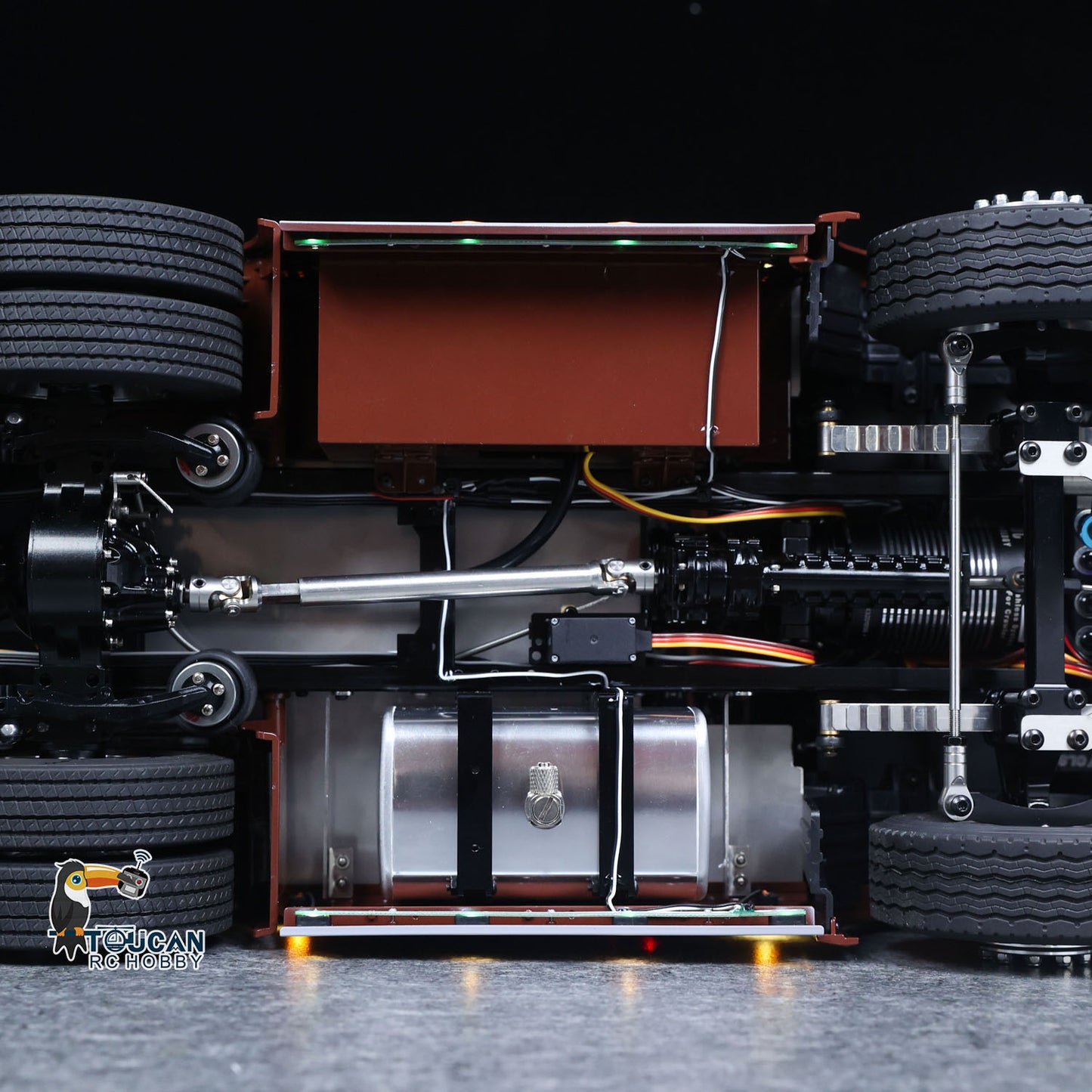 TOUCAN 1/14 Remote Control Tractor Truck 770S 3Speed 6x2 Metal Chassis Axle Lock RC Lorry Vehicle Flysky ST8 Radio RTR Model