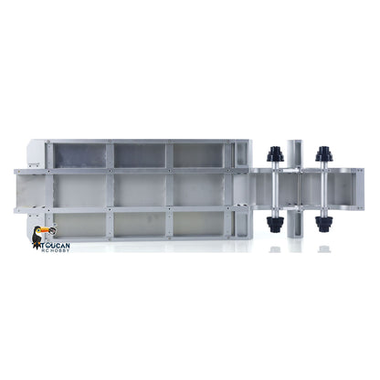 US Stock 1/14 DoubleE Metal 2 Axels Low Trailer Flatbed E012 001 for Remote Control Tractor Truck E113 RC Lorry Car Model Upgrade Parts