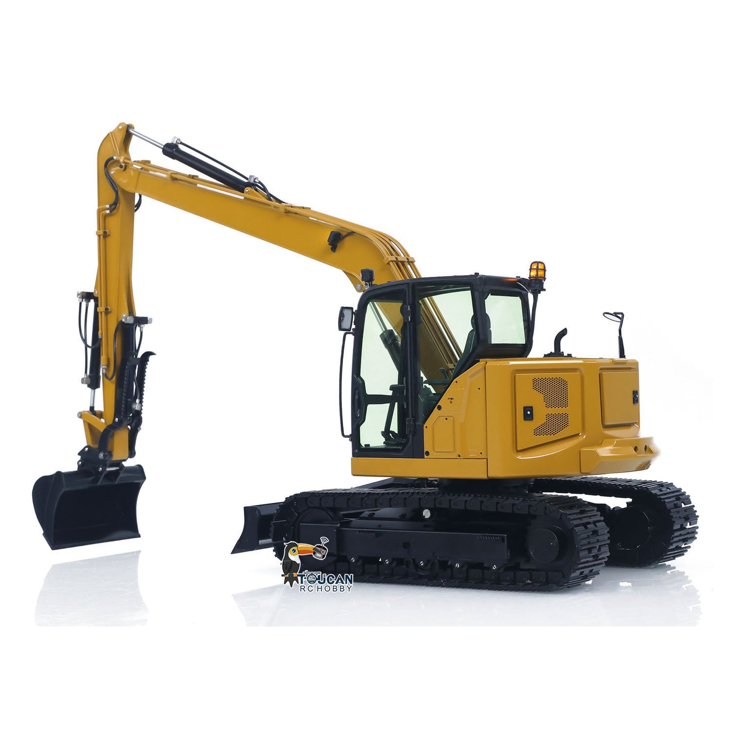 1/14 C308 RC Hydraulic Excavator 4 Valve Remote Control Construction Vehicle Extended Arm Brushless Motor No Sounds Charger