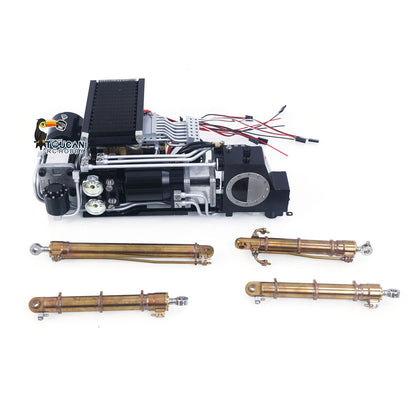 TOUCAN RC HOBBY Flash Sale LESU AOUE LR956 1/14 Metal RC Hydraulic Excavator KIT 2 Arms Remote Control Digger Model 4MPA Dual Pumps Light 6CH Brass Valve
