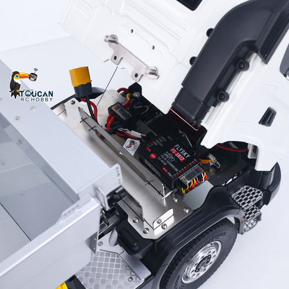 In Stock Double E 1/14 8X8 Remote Control Hydraulic Dump Truck 2Speed RC Model Tipper Metal Chassis Differential Lock FLYSKY ST8 Radio