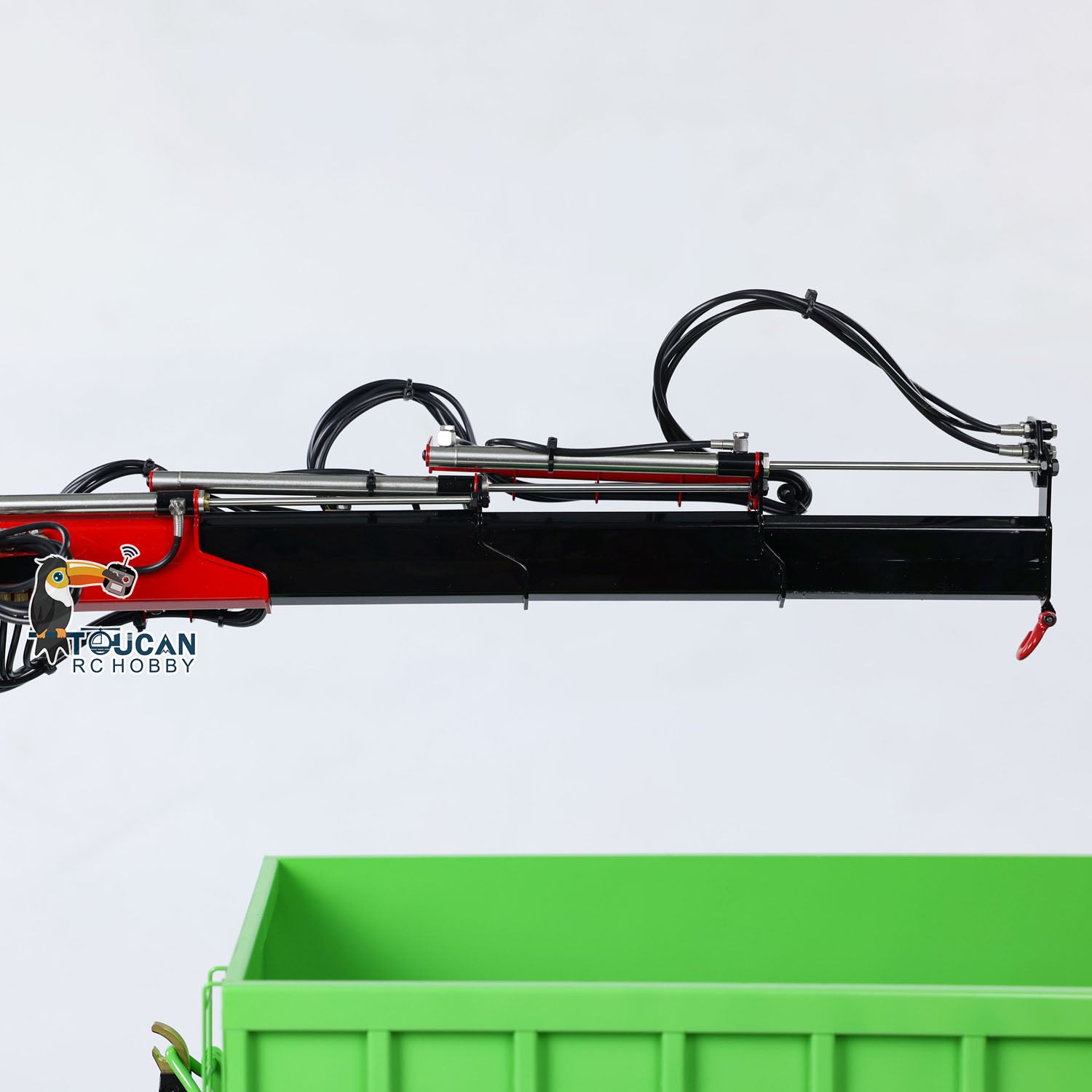 Metal LESU 1/14 RC Hydraulic Crane Dump Truck 8x8 RTR Car