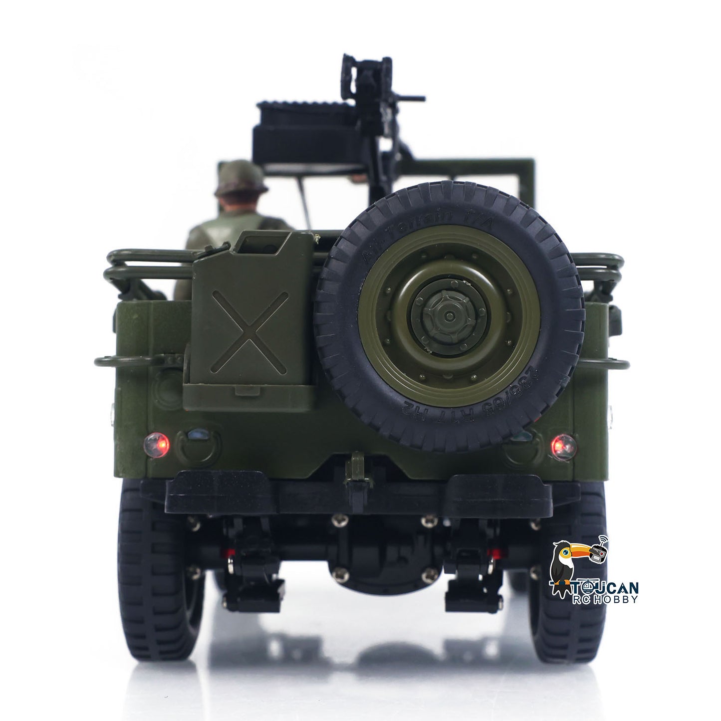 RTR 1/16 Radio Controlled Military Truck 4x4 RC Off Road Vehicle Model Metal Chassis Rail Movable Window Light System No Sounds