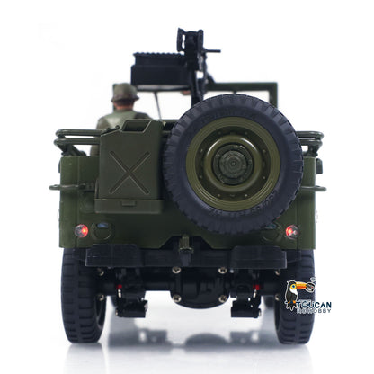 RTR 1/16 Radio Controlled Military Truck 4x4 RC Off Road Vehicle Model Metal Chassis Rail Movable Window Light System No Sounds