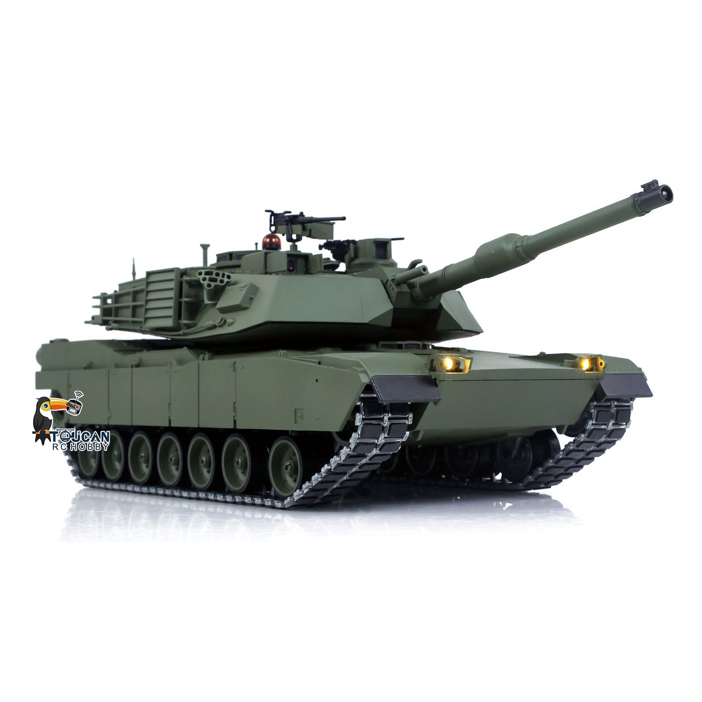 TOUCAN Full Metal 1/16 Remote Control Tank Abrams M1A2 3918 360 Rotation IR System Barrel Lifting Recoil Smoking FPV Camera