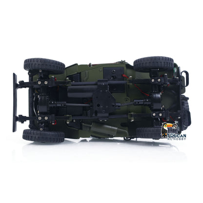 RTR 1/16 Radio Controlled Military Truck 4x4 RC Off Road Vehicle Model Metal Chassis Rail Movable Window Light System No Sounds