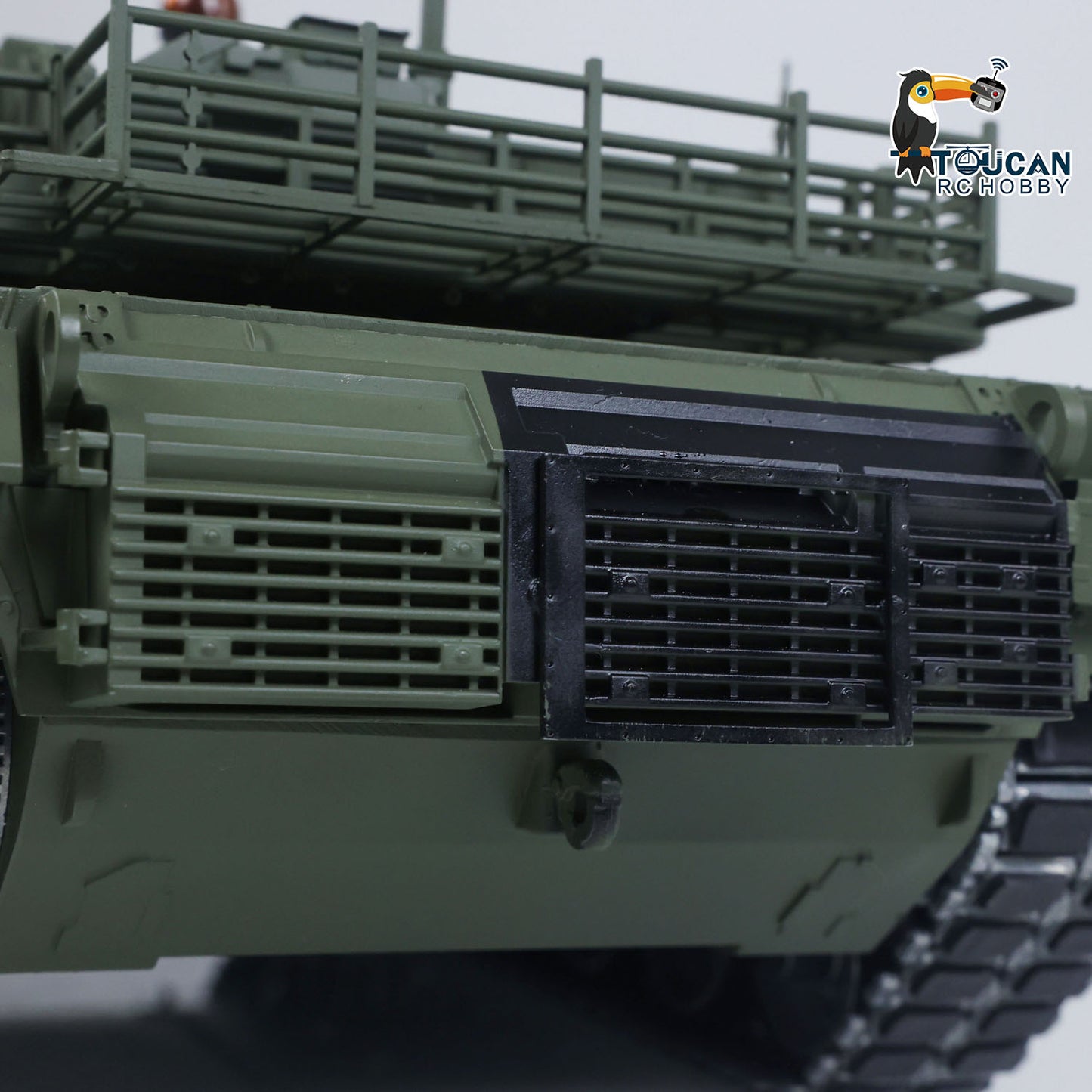 TOUCAN Full Metal 1/16 Remote Control Tank Abrams M1A2 3918 360 Rotation IR System Barrel Lifting Recoil Smoking FPV Camera