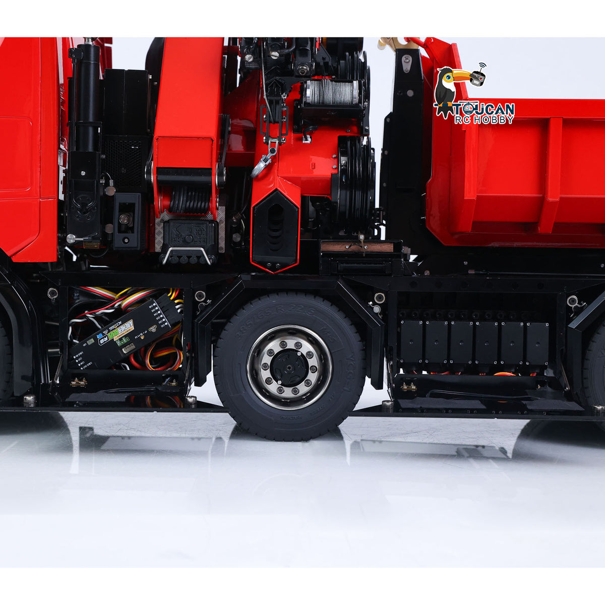 LXY 1/14 Hydraulic RC Crane Dump Truck 770S - 10x10 All-Metal Axles RTR 10CH Valve Fly Jib Arm