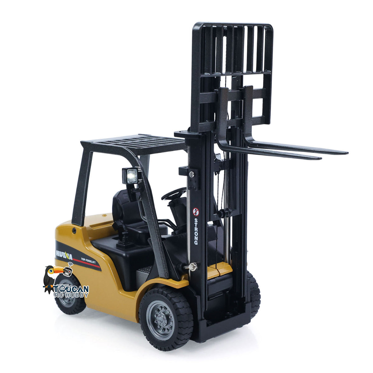 TOUCAN RC HOBBY US Stock HUINA 1/50 Electric Remote Control Forklift 9925 Mini Warehouse RC Model Desktop Level Light Sound