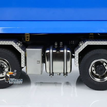 Toucanhobby G88 1/14 Metal 8x8 RC Hydraulic Roll On Off Dump Truck PNP U-Shaped High Bucket 3 Speed Transmission Differential Lock Light Sound ST8 Controller for Construction Collectors