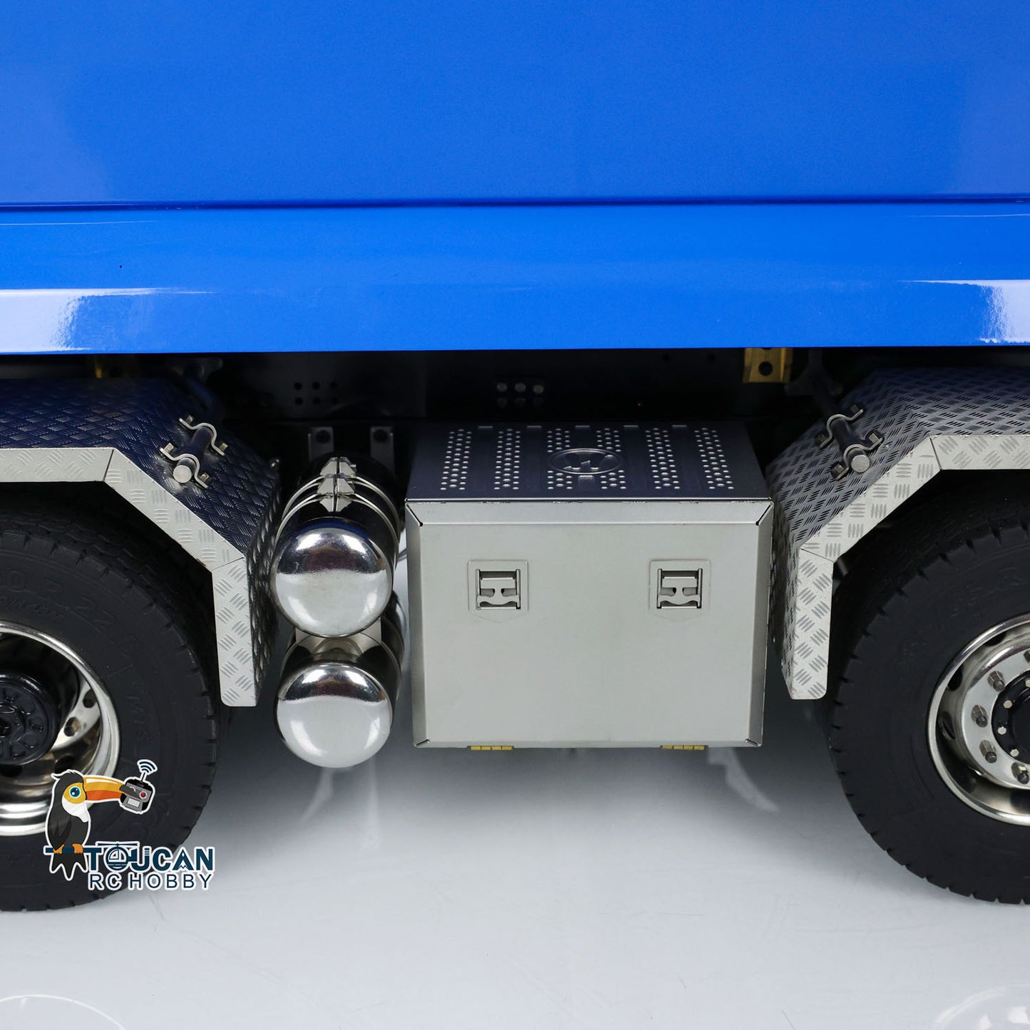 Toucanhobby G88 1/14 Metal 8x8 RC Hydraulic Roll On Off Dump Truck PNP U-Shaped High Bucket 3 Speed Transmission Differential Lock Light Sound ST8 Controller for Construction Collectors