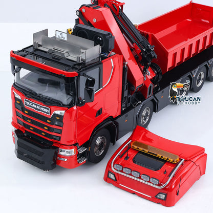 LXY 1/14 Hydraulic RC Crane Dump Truck 770S - 10x10 All-Metal Axles RTR 10CH Valve Fly Jib Arm