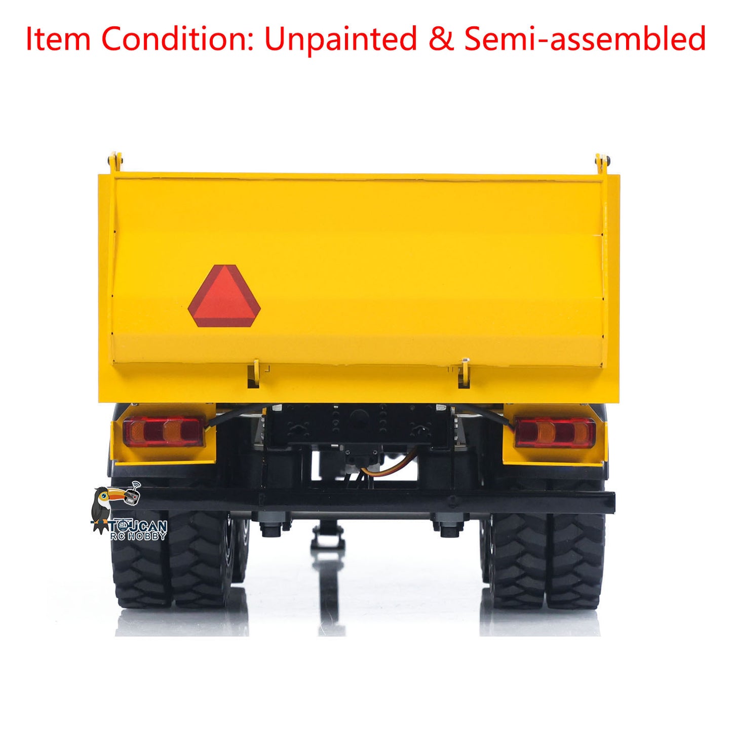 CUT Model 1/14 Metal 2-Axle RC Hydraulic Dump Trailer Air Suspension Light Manual Support Leg for LR914 PRO Remote Control Wheeled Excavator Digger Model