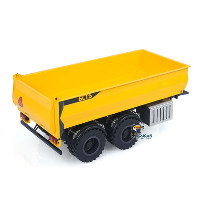 1/14 2 Axels Metal RC Hydraulic Dump Trailer Truck W/ Support Leg for LR914 PRO Remote Control Wheeled Excavator Digger Model