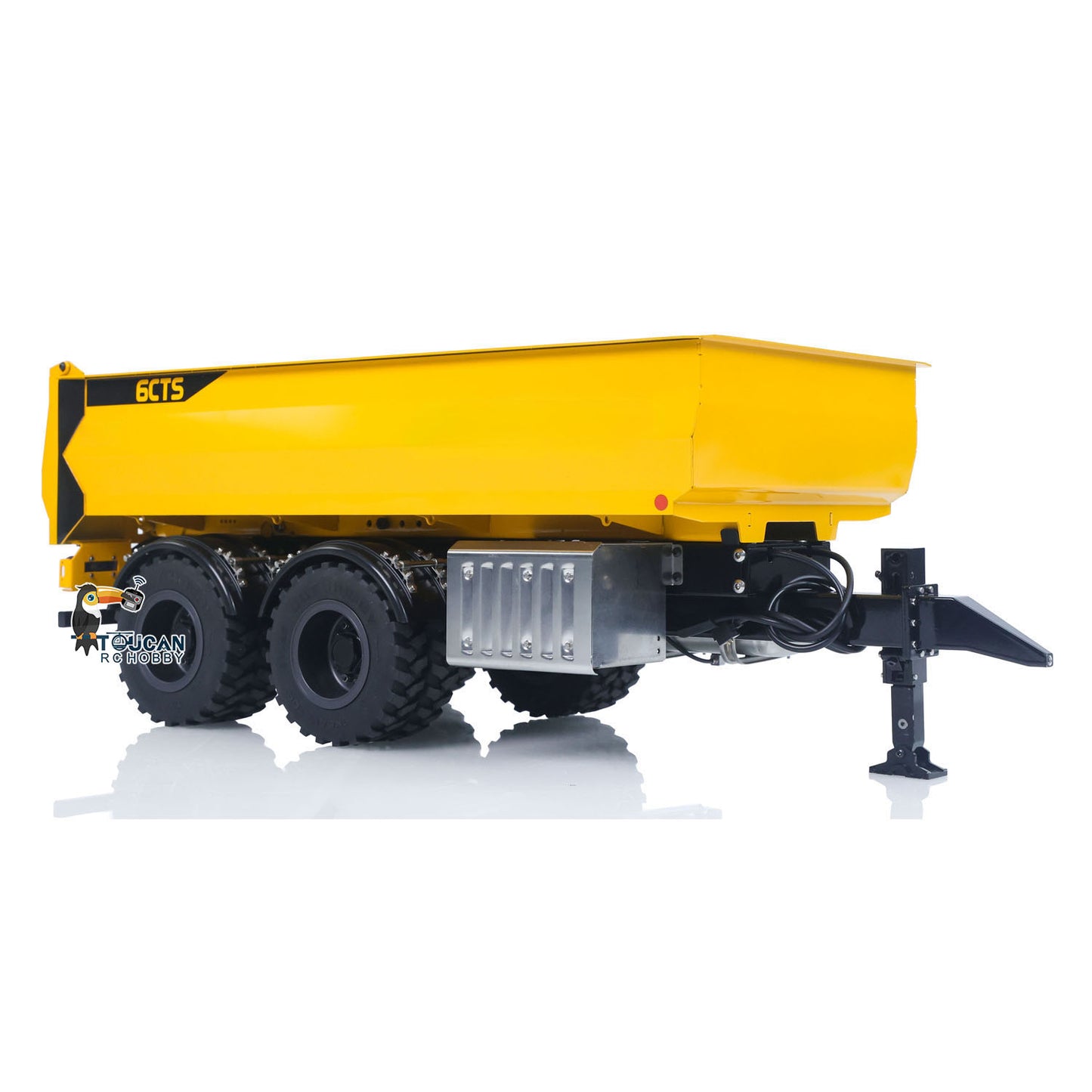 1/14 2 Axels Metal RC Hydraulic Dump Trailer Truck W/ Support Leg for LR914 PRO Remote Control Wheeled Excavator Digger Model