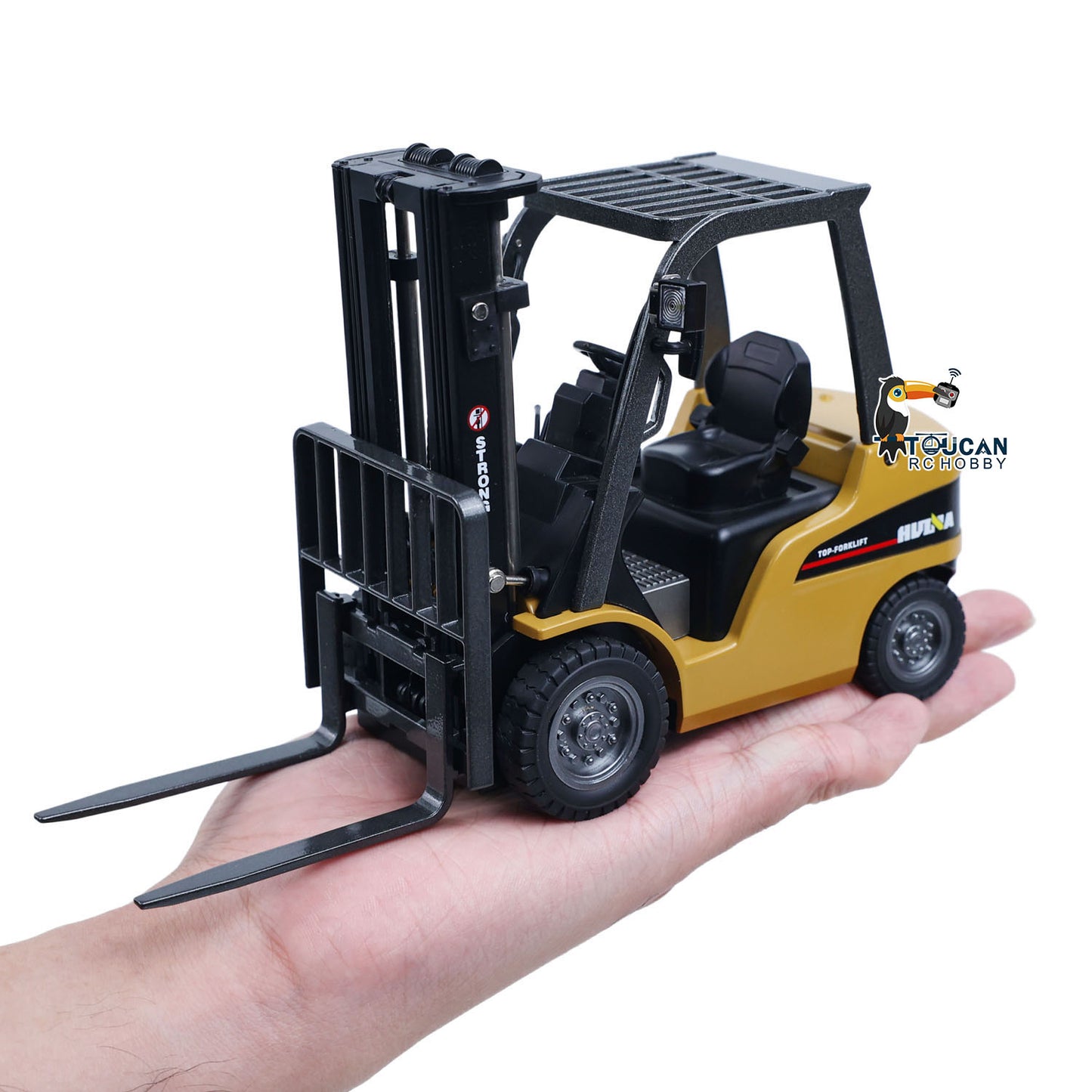 HUINA 1/50 Electric Remote Control Forklift 9925 Mini Warehouse RC Model Desktop Level Light Sound Effect Battery