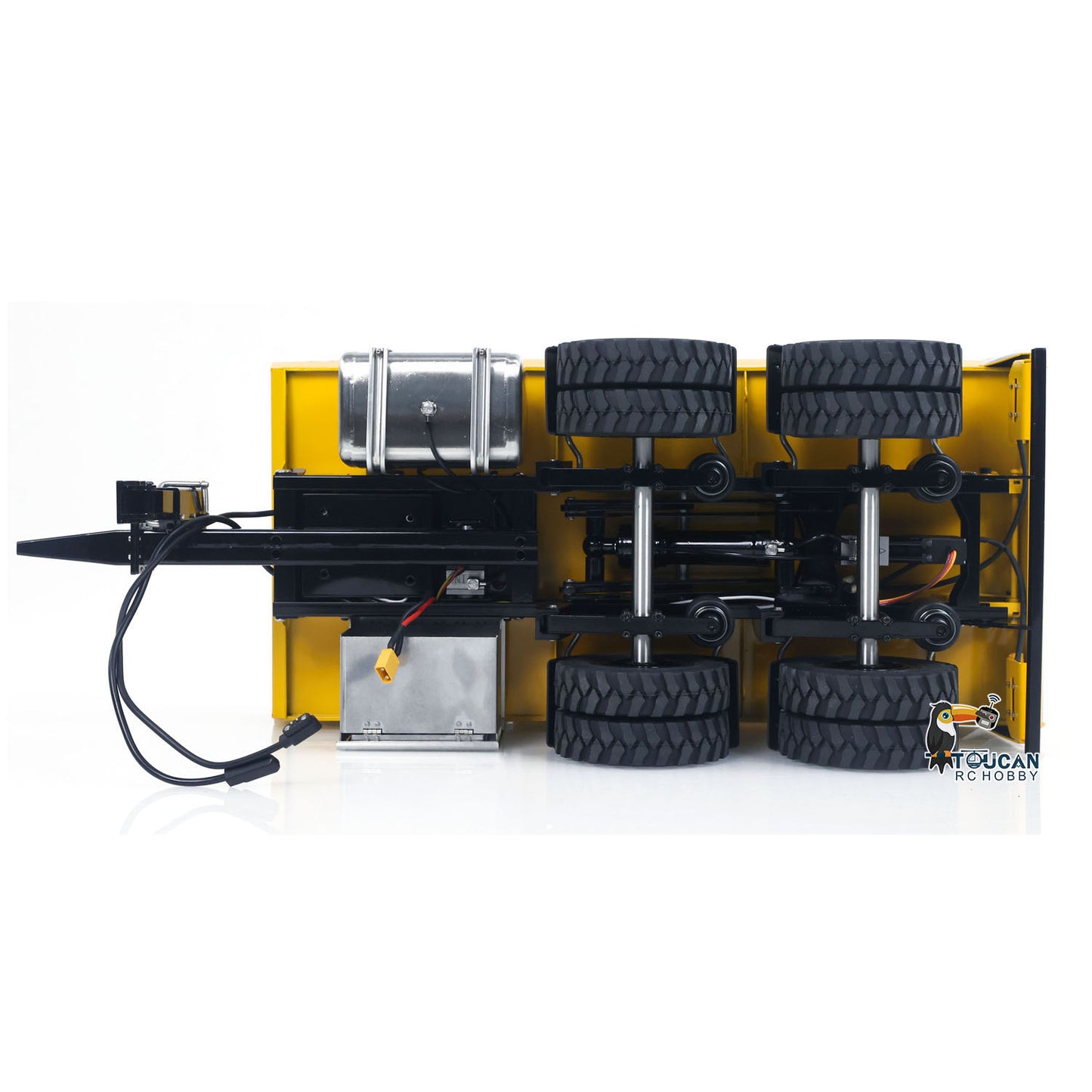 1/14 2 Axels Metal RC Hydraulic Dump Trailer Truck W/ Support Leg for LR914 PRO Remote Control Wheeled Excavator Digger Model