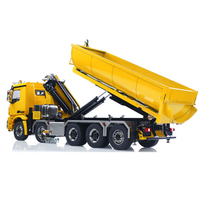 1/14 10x10 Radio Controlled Hydraulic Crane Dump BZ Metal Lorry Car Rear Axle Steering 2mm Piping System Replaceable Bucket