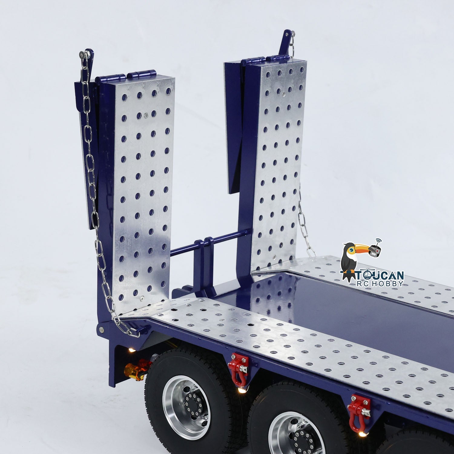 5-Axle Metal Semi Trailer for TAMIYA 1/14 RC Tractor Truck Remote