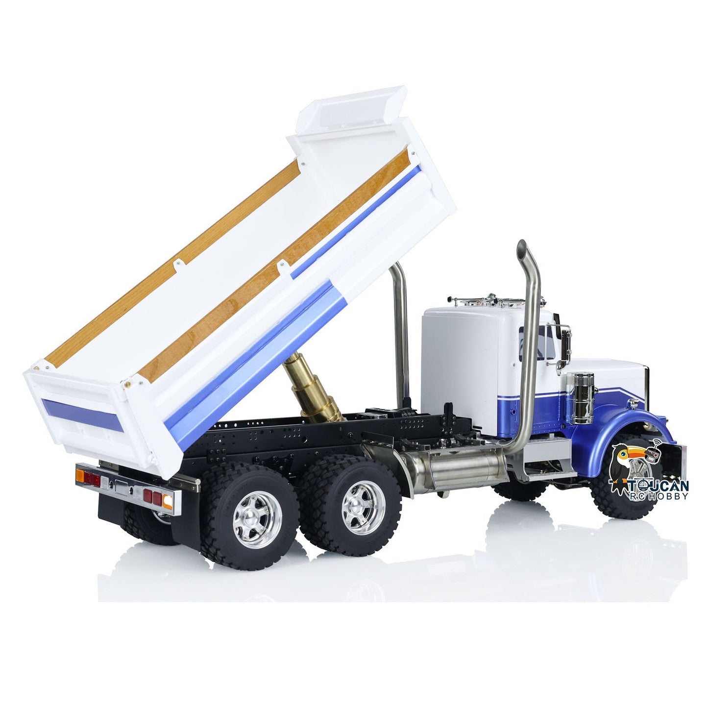 1/14 Scale RC Dump Truck 56344 Tipper 6x6 Assembled and Painted 2-Speed Light Sound System Differential for TAMIYA