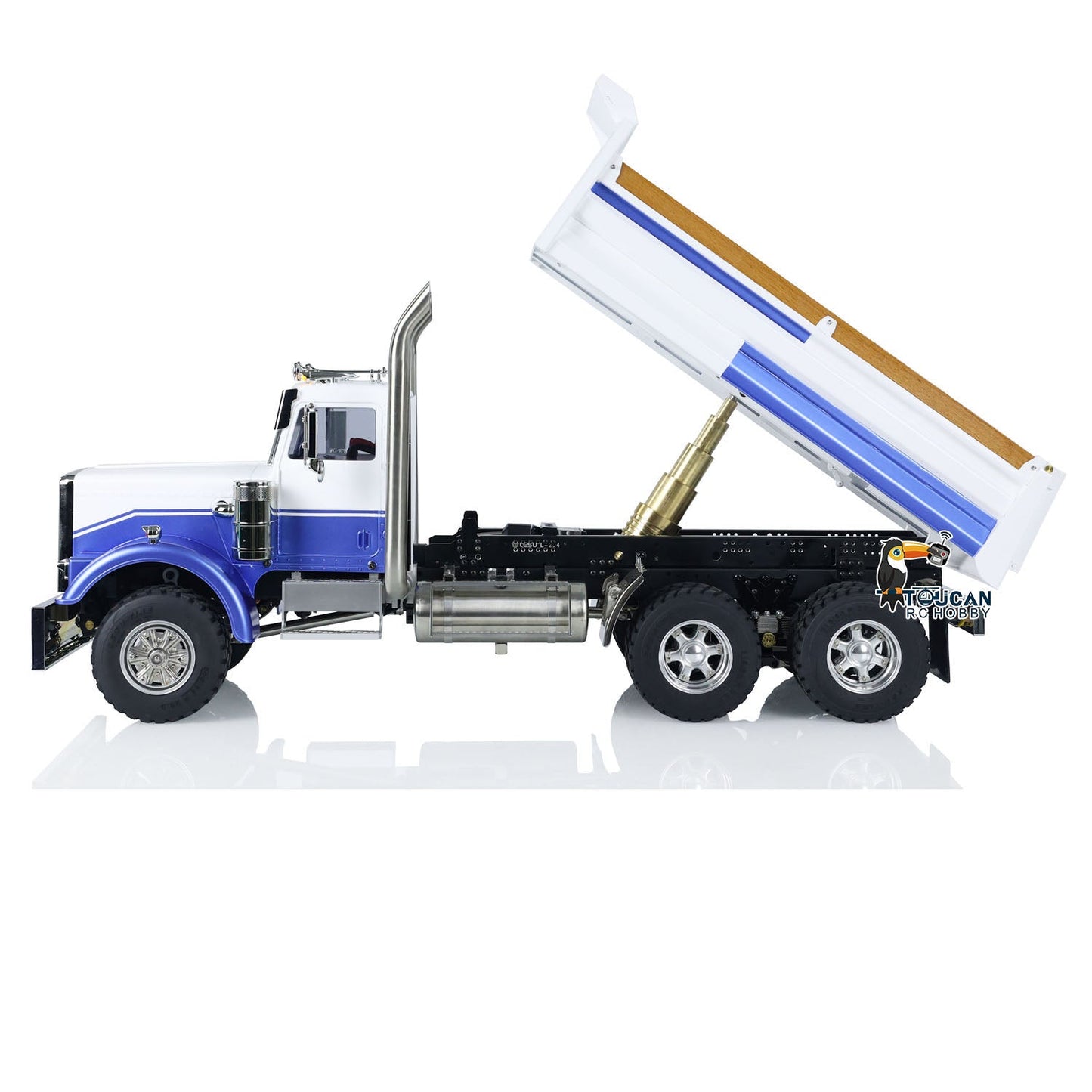 1/14 Scale RC Dump Truck 56344 Tipper 6x6 Assembled and Painted 2-Speed Light Sound System Differential for TAMIYA