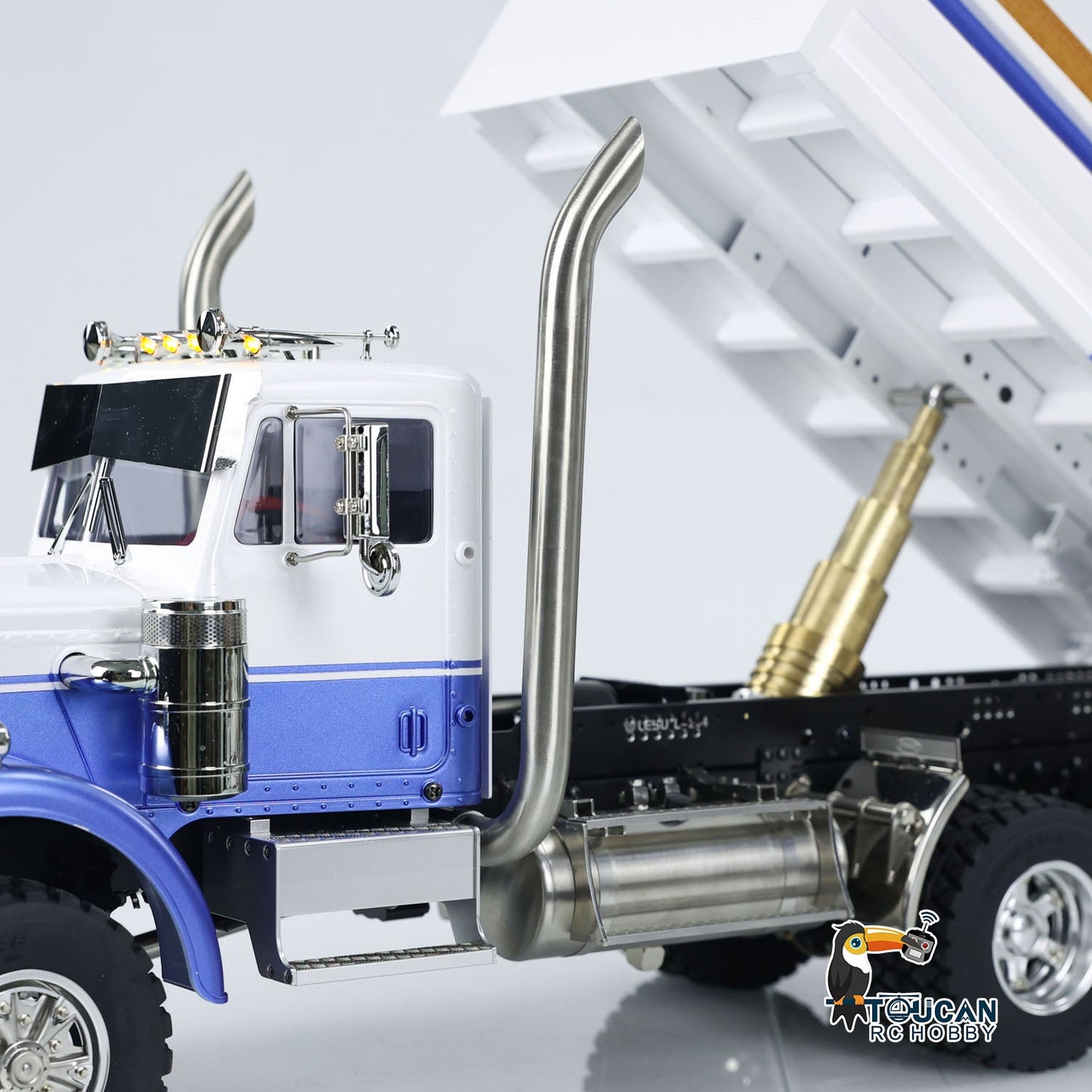 1/14 Scale RC Dump Truck 56344 Tipper 6x6 Assembled and Painted 2-Speed Light Sound System Differential for TAMIYA