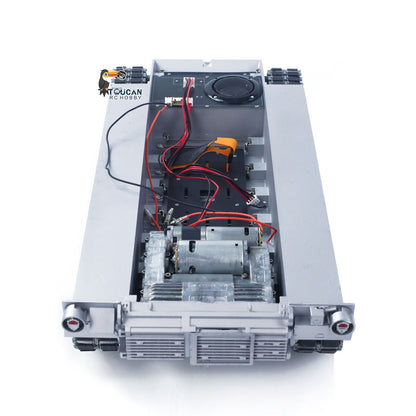 Metal Chassis with Driving Gearbox Road Wheels Speaker Switch for Henglong 1/16 RC Battle Tank USA Abrams M1A2 3918 Model