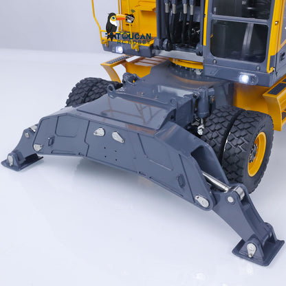 LESU 1/14 RC Model Metal Hydraulic Aoue ET30H Wheeled Excavator Digger Quick Coupler Openable Bucket Small Bucket