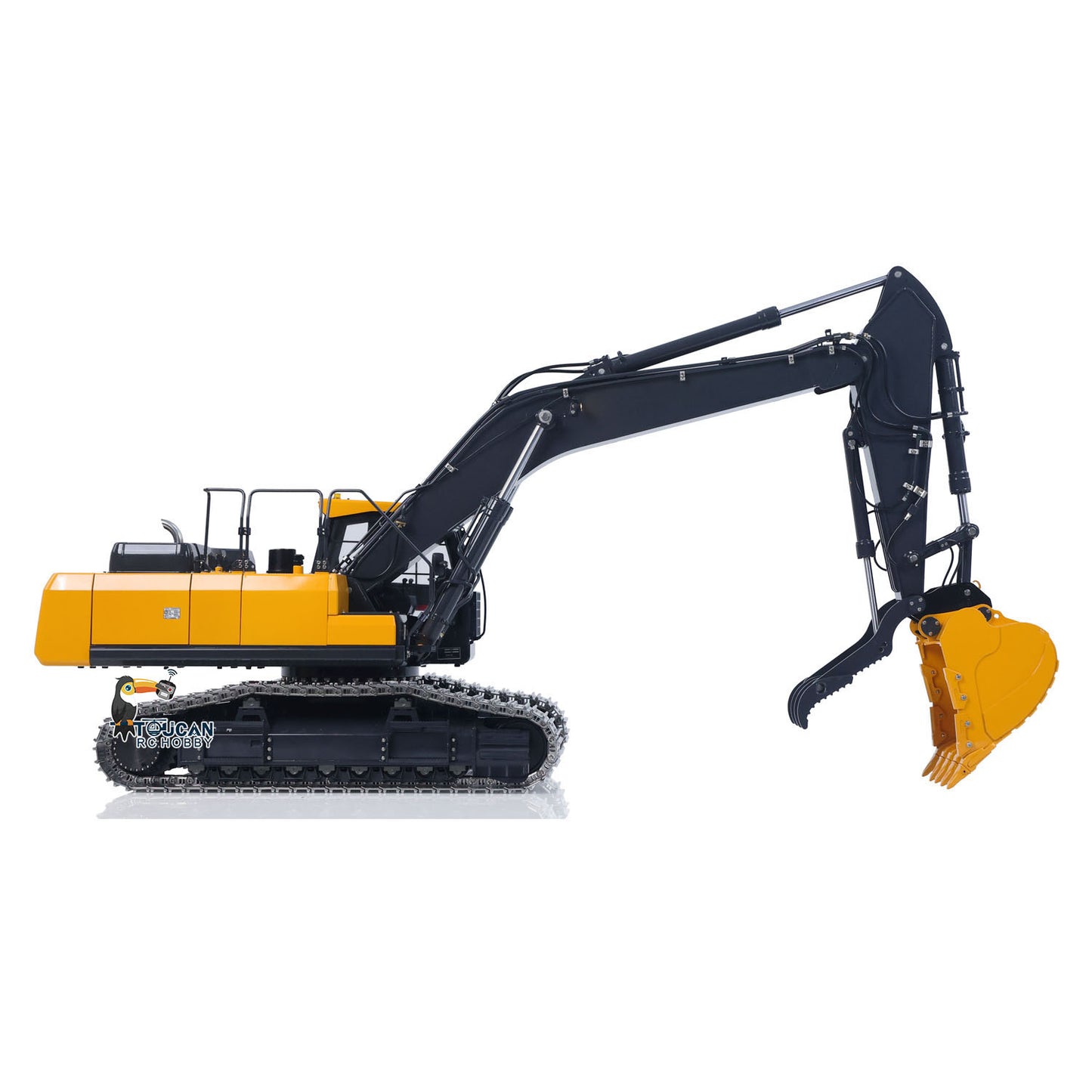 Super Frog 3 Pumps E400 Pro 6CH Valve Thumb Type 1/14 RC Hydraulic Excavator Metal Remote Control Digger Frsky X14 Radio Sound