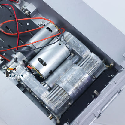 Metal Chassis with Driving Gearbox Road Wheels Speaker Switch for Henglong 1/16 RC Battle Tank USA Abrams M1A2 3918 Model