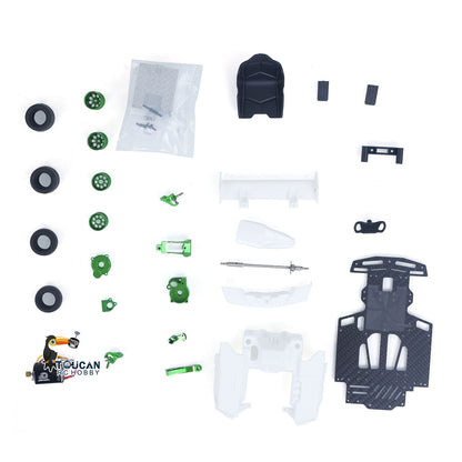 JDM 298B 1/10 Plastic RC Go-Kart DIY Model Radio Controlled Electric Racing Vehicle Unlimited Retrofit for Advanced Player