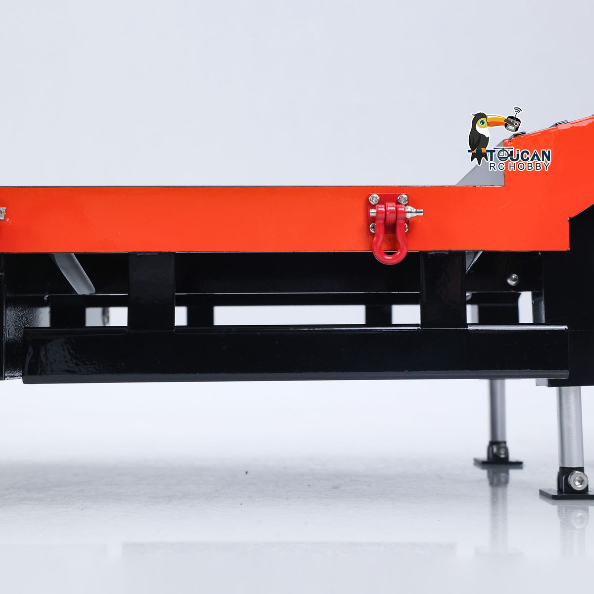 TOUCAN RC HOBBY HHG Model Metal 5-axle Trailers Electric Tail-board Support Leg for 1/14 RC Tractor Radio Controlled Truck Car Hobby Models DIY Painted Assembled