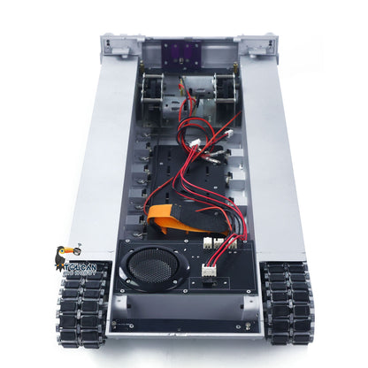 Metal Chassis with Driving Gearbox Road Wheels Speaker Switch for Henglong 1/16 RC Battle Tank USA Abrams M1A2 3918 Model