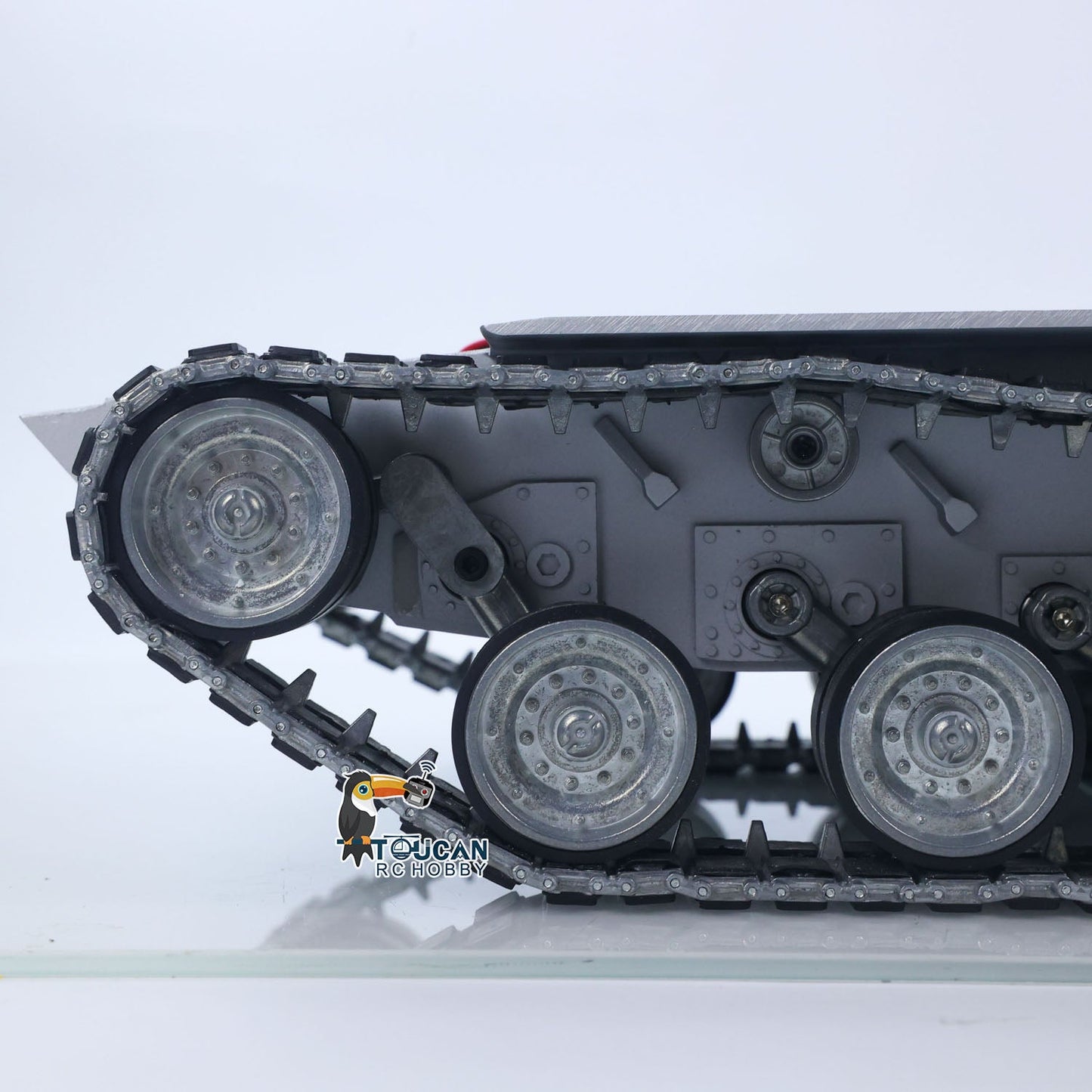 Metal Chassis with Driving Gearbox Road Wheels Speaker Switch for Henglong 1/16 RC Battle Tank USA Abrams M1A2 3918 Model