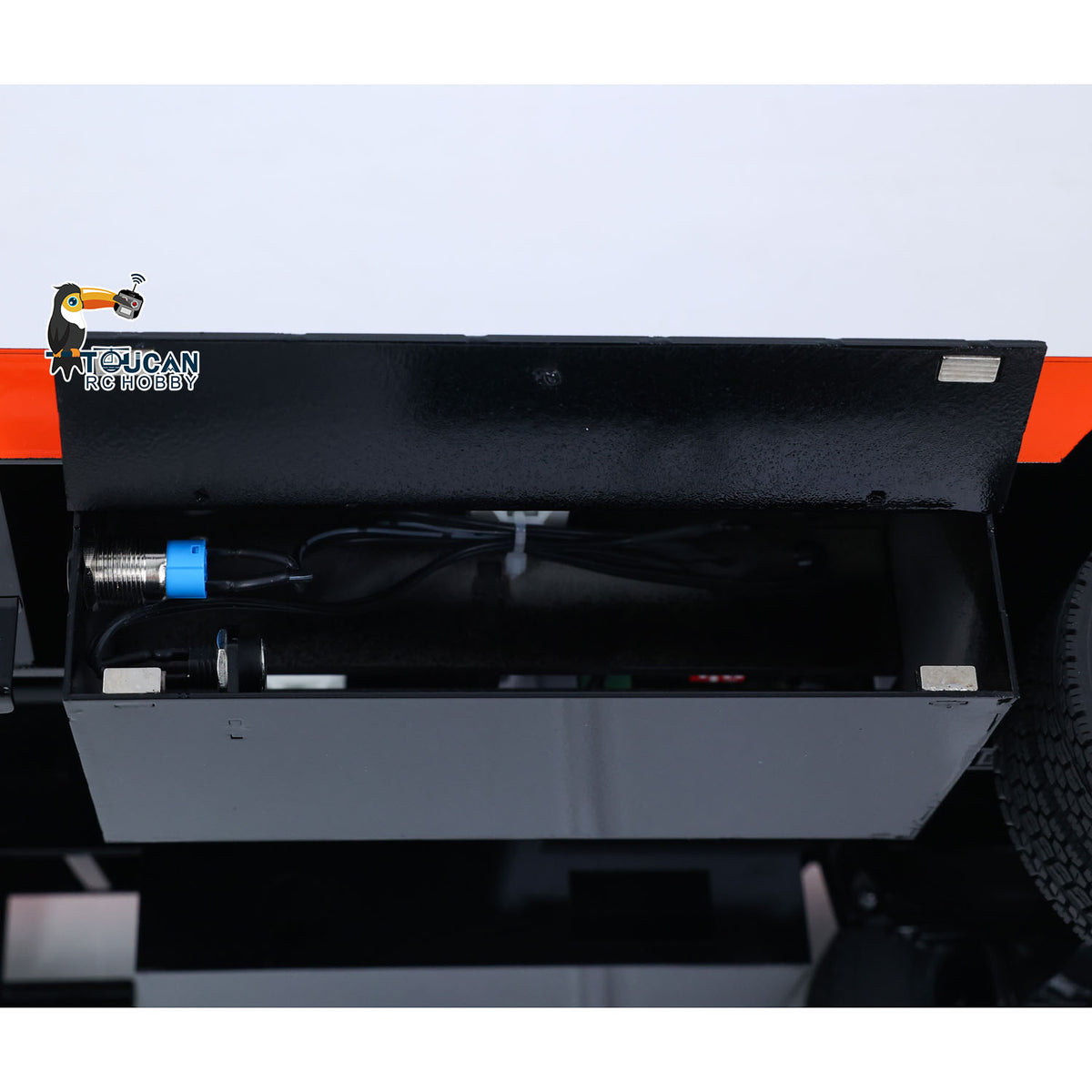 TOUCAN RC HOBBY HHG Model Metal 5-axle Trailers Electric Tail-board Support Leg for 1/14 RC Tractor Radio Controlled Truck Car Hobby Models DIY Painted Assembled
