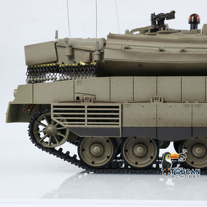 Henglong 3958 1/16 RC Tanks IDF Merkava MK IV Standard FPV Camera Driving Gearbox 360 Rotating Barrel Recoil Models