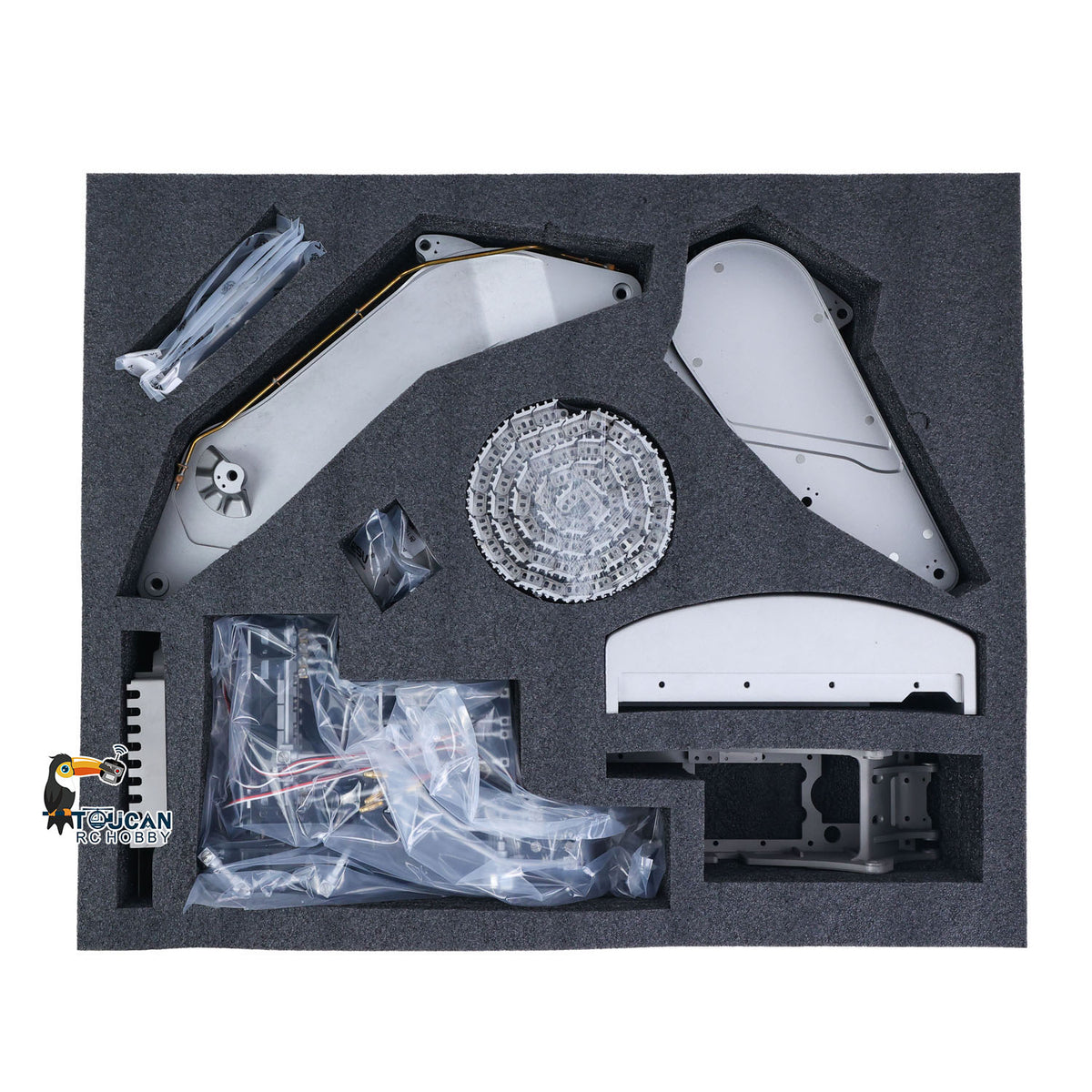 In Stock TOUCAN RC HOBBY LESU PC500 B0020 1/14 Metal KIT RC Hydraulic Excavator Model 3-Way Valve Light System Brushless Motor Metal Tracks for Digger Builders