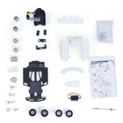 JDM 298B 1/10 Plastic RC Go-Kart DIY Model Radio Controlled Electric Racing Vehicle Unlimited Retrofit for Advanced Player