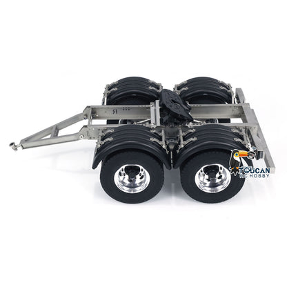 1/142 Axles Metal Trailer with Fifth-wheel Traction for LESU RC Car Truck Radio Controlled Vehicle Simulation Model