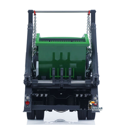 LESU Z0068 1/14 Metal 4x4 Hydraulic Swing Arm Garbage Vehicle 3 Speed Transmission Lock Differential Axles for Backyard Fun