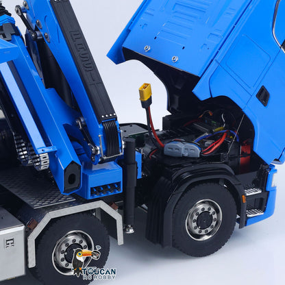 770S 1:14 5 Axles 10x10 Metal Chassis RC Hydraulic Dump Truck Remote Control Crane Full Roll Off Dumper Frsky XE Lite RC Vehicle Model