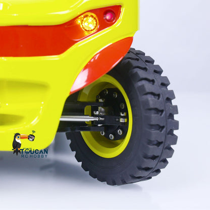 TOUCAN RC HOBBY LESU AOUE LD160S 1/14 Metal Hydraulic RC Forklift FlySky ST8 Remote Controller Towing Hook 6 Ways Reversing Valve Sound Light System Rear Steering Axle