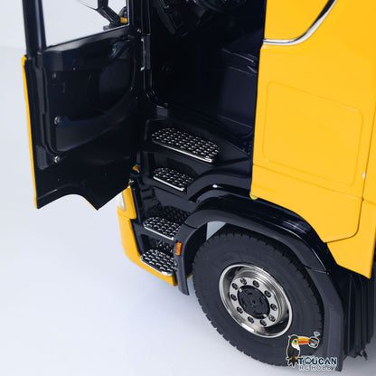 770S 1:14 5 Axles 10x10 Metal Chassis RC Hydraulic Dump Truck Remote Control Crane Full Roll Off Dumper Frsky XE Lite RC Vehicle Model